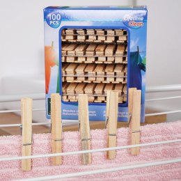 Klamerki na pranie drewniane 100 sztuk LIFETIME CLEAN 779031