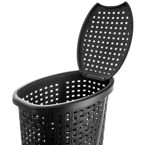 Kosz na pranie plastikowy czarny 45L ORION 731505