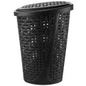Kosz na pranie plastikowy czarny 45L ORION 731505