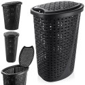 Kosz na pranie plastikowy czarny 45L ORION 731505