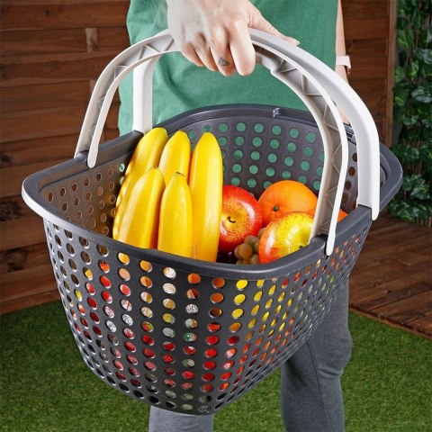 Koszyk na zakupy piknik grzyby grzybobranie 44x31x22cm VILDE 779040