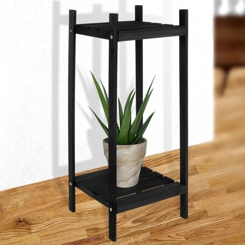 Kwietnik stojący drewniany czarny 66cm TRENDS4YOU 569574