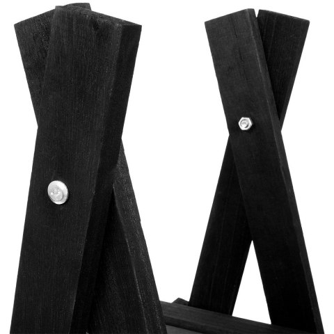Kwietnik stojący wysoki drewniany czarny 3-poziomowy 90cm TRENDS4YOU 569578