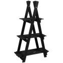 Kwietnik stojący wysoki drewniany czarny 3-poziomowy 90cm TRENDS4YOU 569578