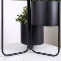 Kwietnik stojący wysoki metalowy czarny 3-poziomowy 33x24x57cm VILDE 339468