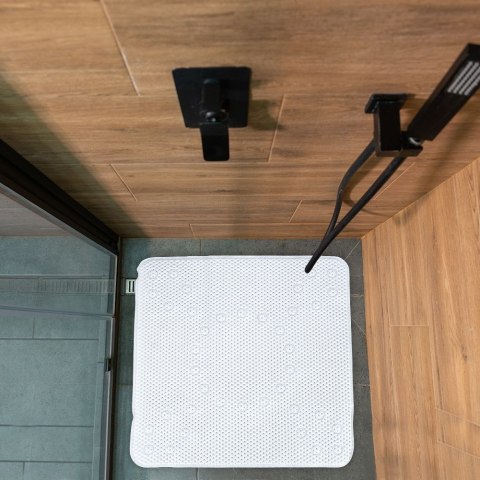 Mata antypoślizgowa pod prysznic do łazienki biała 53x53cm BATHROOM SOLUTIONS 569584-B
