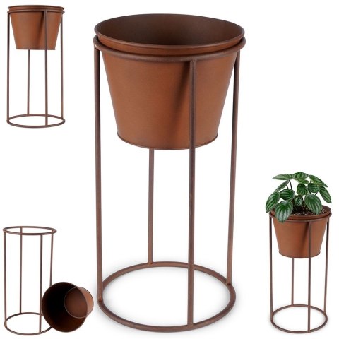 Osłonka na doniczkę na stojaku metalowa 41cm VILDE 339416-M