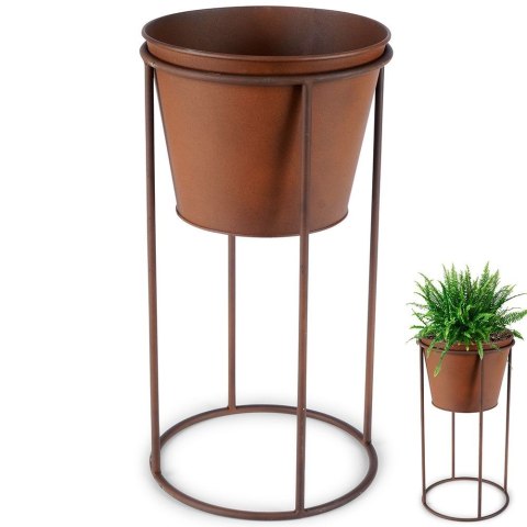 Osłonka na doniczkę na stojaku metalowa 44cm VILDE 339416-D