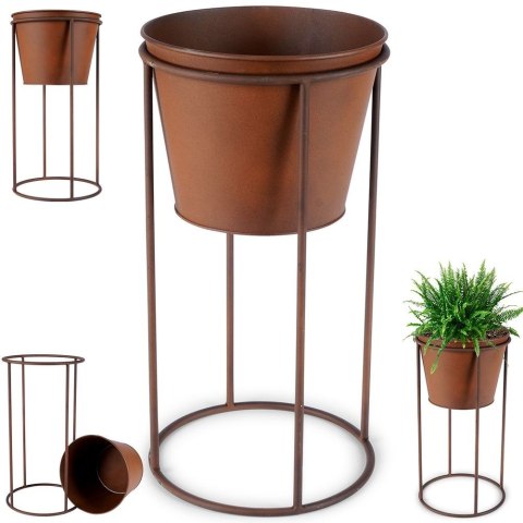 Osłonka na doniczkę na stojaku metalowa 44cm VILDE 339416-D