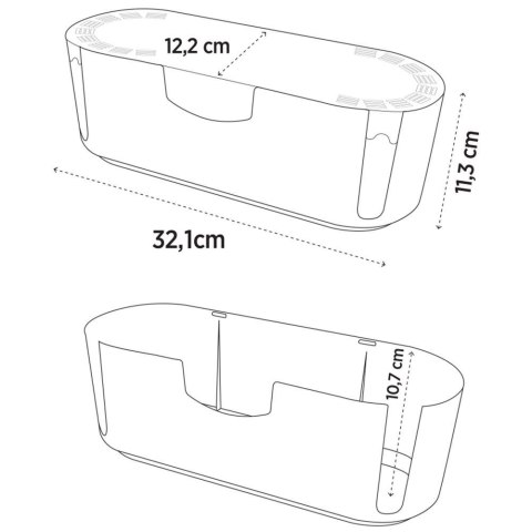 Pojemnik na kable biały VILDE 569618