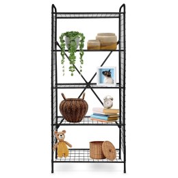 Regał metalowy czarny 69x35x160cm VILDE 879011