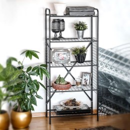 Regał metalowy czarny 69x35x160cm VILDE 879011