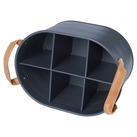 Skrzynka na butelki metalowa szara HOME STYLING COLLECTION 259291