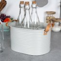 Skrzynka na butelki metalowa szara HOME STYLING COLLECTION 259292