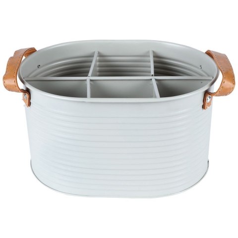 Skrzynka na butelki metalowa szara HOME STYLING COLLECTION 259292