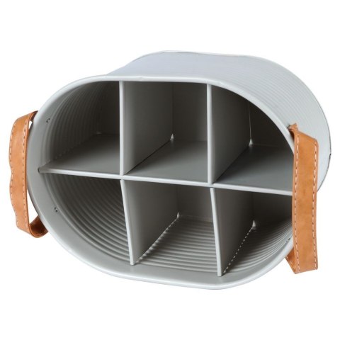 Skrzynka na butelki metalowa szara HOME STYLING COLLECTION 259292