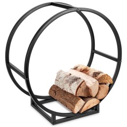 Stojak na drewno kominkowe metalowy czarny 50cm AMBIANCE 569589