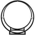 Stojak na drewno kominkowe metalowy czarny 50cm AMBIANCE 569589