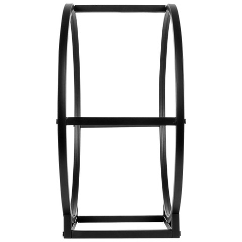 Stojak na drewno kominkowe metalowy czarny 50cm AMBIANCE 569589