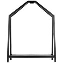 Stojak na drewno kominkowe metalowy czarny 58x24x78cm AMBIANCE 569590