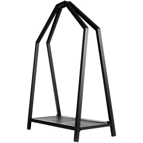 Stojak na drewno kominkowe metalowy czarny 58x24x78cm AMBIANCE 569590