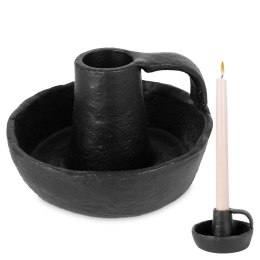 Świecznik aluminiowy czarny 10x6cm VILDE 569531