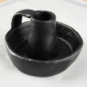 Świecznik aluminiowy czarny 10x6cm VILDE 569531