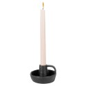 Świecznik aluminiowy czarny 10x6cm VILDE 569531