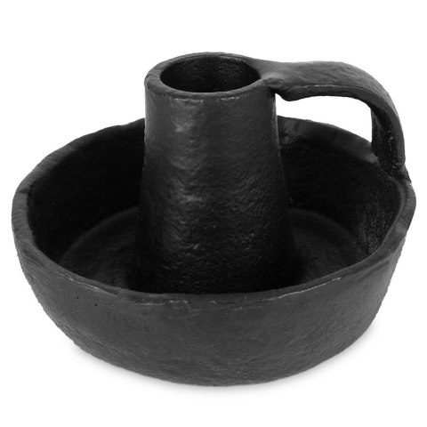 Świecznik aluminiowy czarny 10x6cm VILDE 569531