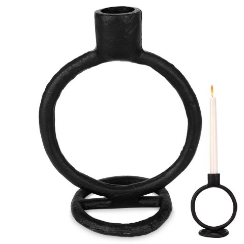 Świecznik aluminiowy czarny 15cm HOME STYLING COLLECTION 569532