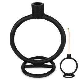 Świecznik aluminiowy czarny 19cm HOME STYLING COLLECTION 569533