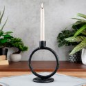 Świecznik aluminiowy czarny 19cm HOME STYLING COLLECTION 569533