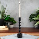 Świecznik aluminiowy czarny 23.5cm HOME STYLING COLLECTION 569513