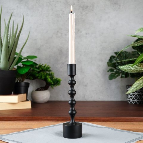 Świecznik aluminiowy czarny 23.5cm HOME STYLING COLLECTION 569513