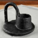 Świecznik aluminiowy czarny 8x6.5cm VILDE 569530