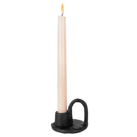 Świecznik aluminiowy czarny 8x6.5cm VILDE 569530