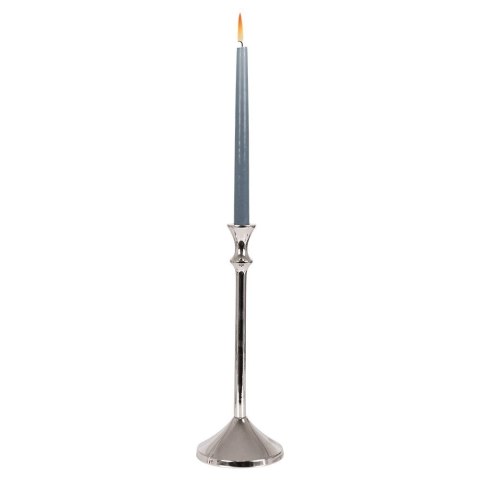 Świecznik aluminiowy srebrny 30.5cm HOME STYLING COLLECTION 569518