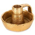 Świecznik aluminiowy złoty 10x6cm VILDE 569524
