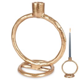 Świecznik aluminiowy złoty 19cm HOME STYLING COLLECTION 569526