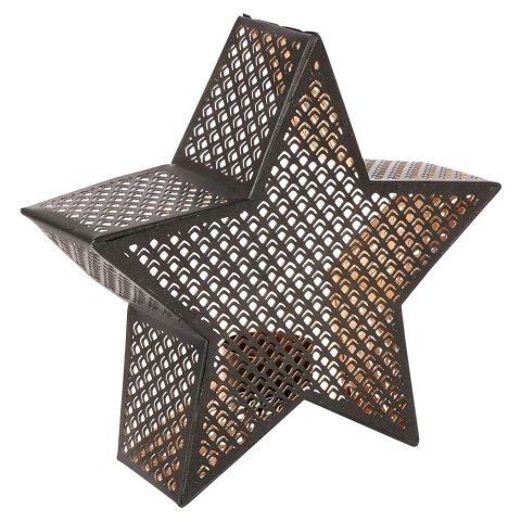 Świecznik aluminiowy złoty gwiazda 21x20cm HOME STYLING COLLECTION 569520