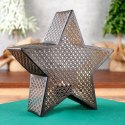 Świecznik aluminiowy złoty gwiazda 21x20cm HOME STYLING COLLECTION 569520