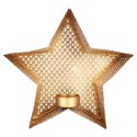 Świecznik aluminiowy złoty gwiazda 21x20cm HOME STYLING COLLECTION 569520