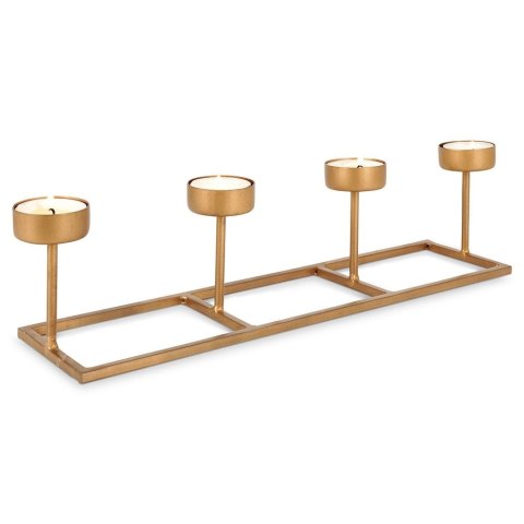 Świecznik aluminiowy złoty na 4 świeczki 35cm HOME STYLING COLLECTION 569529