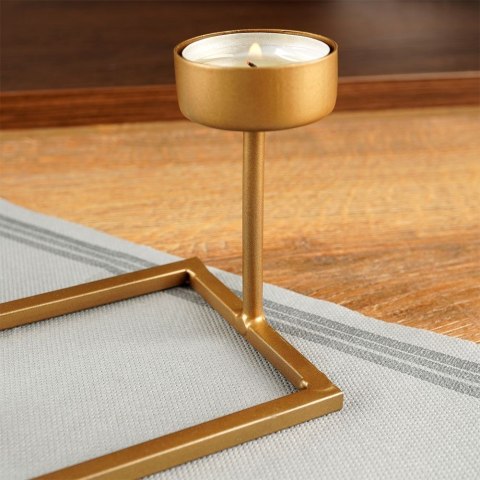 Świecznik aluminiowy złoty na 4 świeczki 35cm HOME STYLING COLLECTION 569529