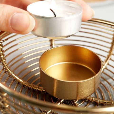 Świecznik metalowy złoty 11x4.5cm HOME STYLING COLLECTION 569514