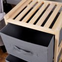 Szafka drewniana szara z dwoma szufladami 46cm VILDE 569635