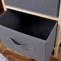 Szafka drewniana szara z dwoma szufladami 46cm VILDE 569635