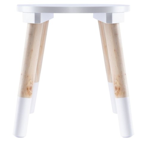 Taboret dziecięcy drewniany biały 24x26cm HOME STYLING COLLECTION 569684