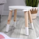 Taboret dziecięcy drewniany biały 24x26cm HOME STYLING COLLECTION 569684