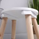 Taboret dziecięcy drewniany biały 24x26cm HOME STYLING COLLECTION 569684